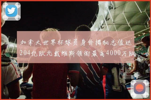 加拿大世界杯球员身价揭秘总值达204亿欧元戴维斯领衔最高4000万欧